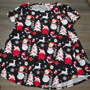 Festive Black Tunic Top